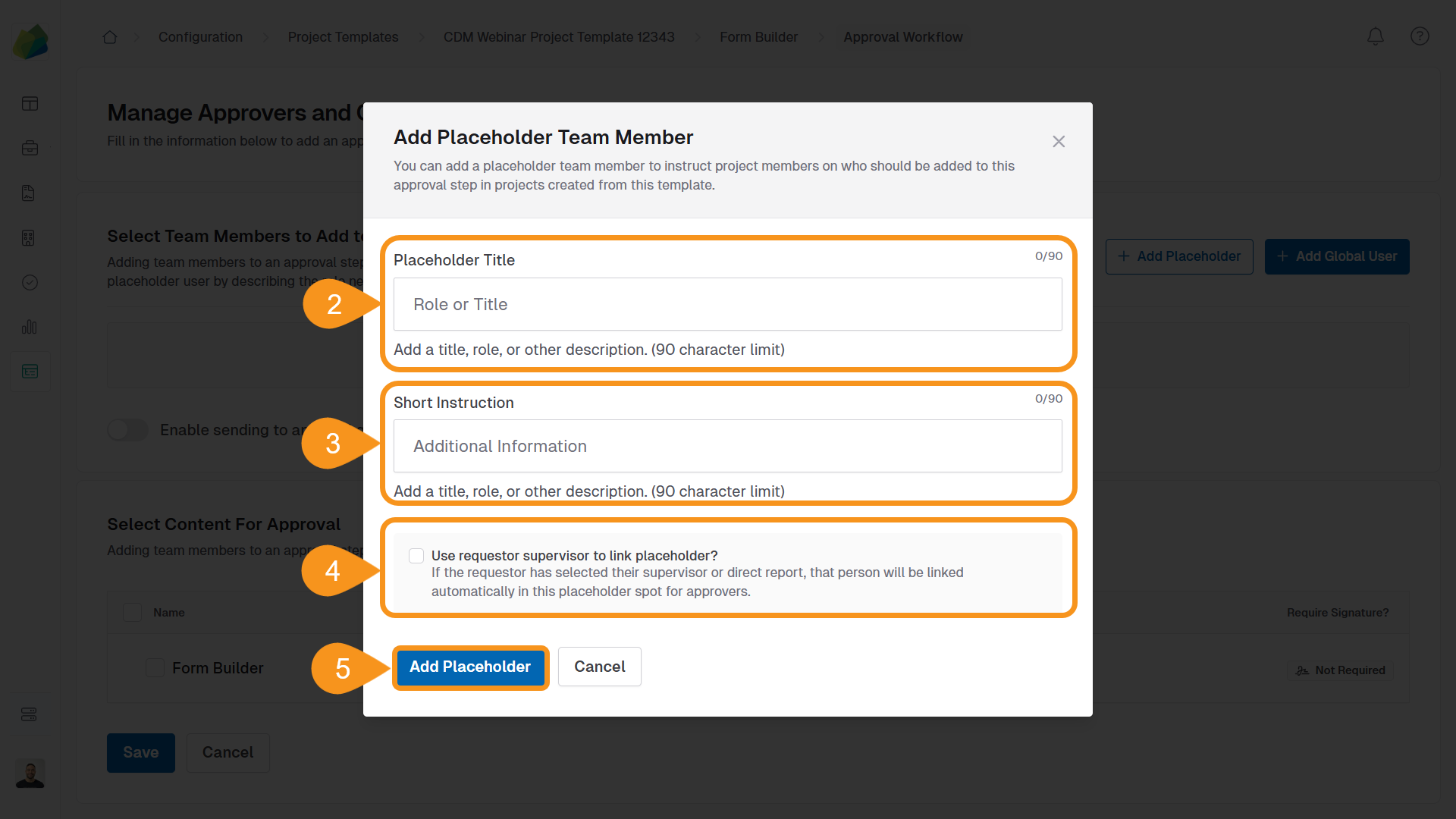 Add Placeholders to Approval Steps 1