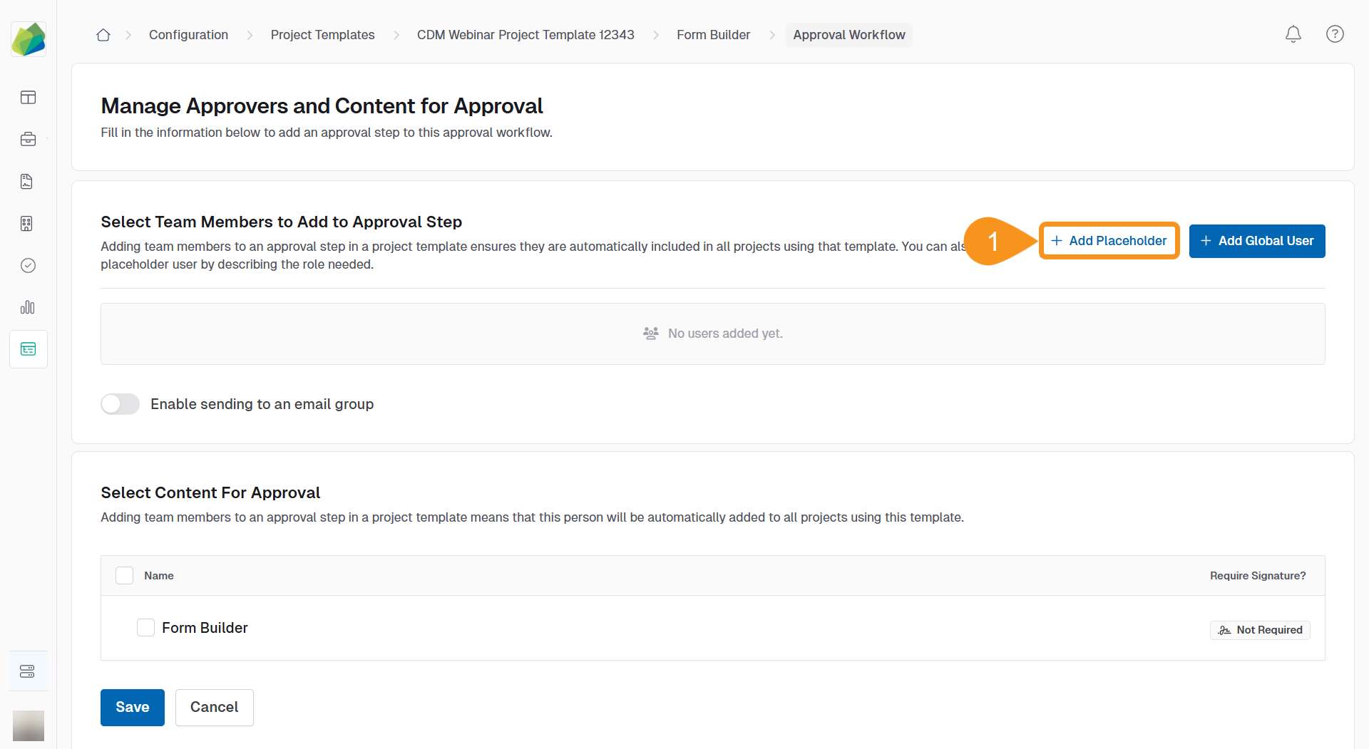 Add Placeholders to Approval Steps