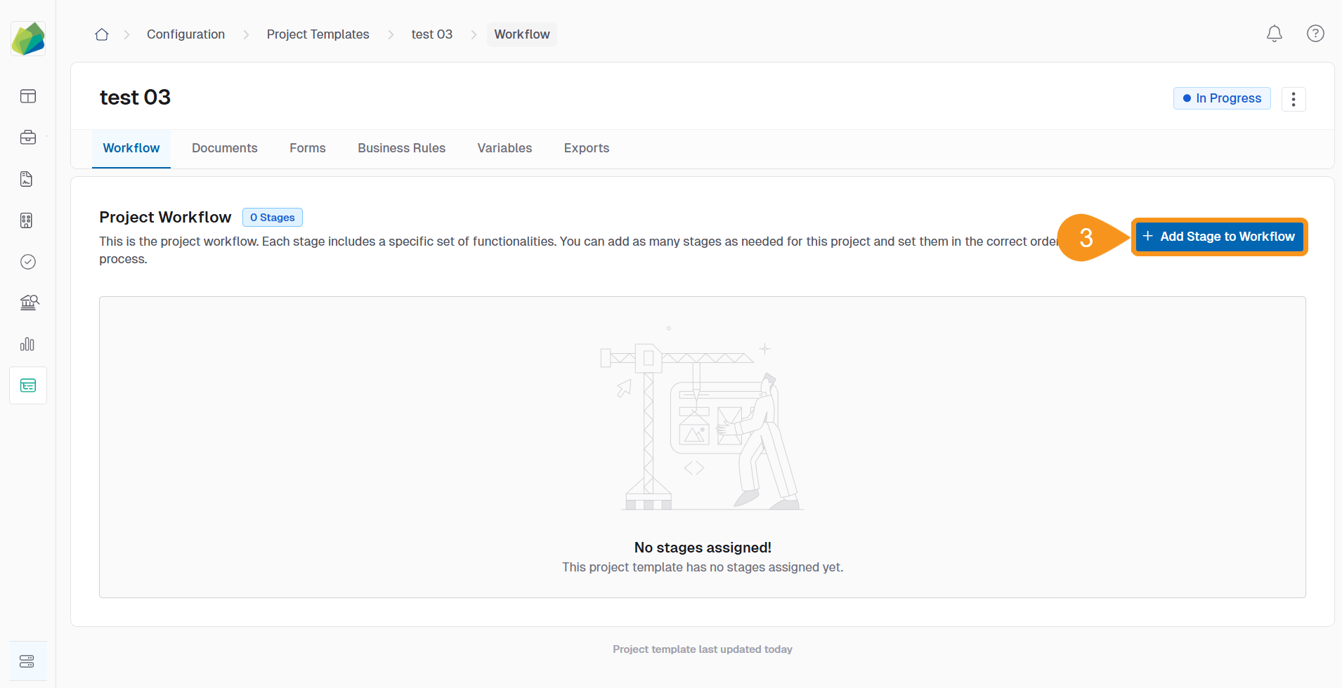 Add Workflow Stages to Project Templates