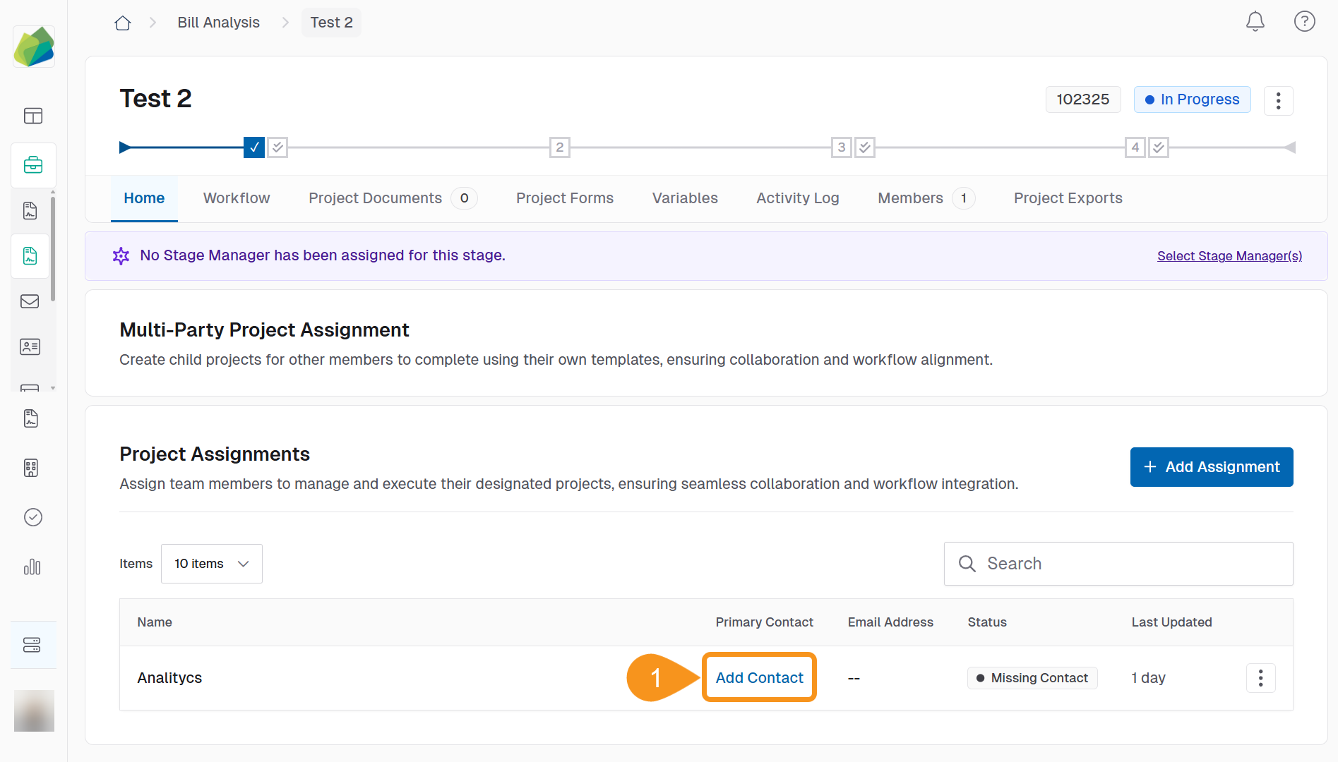 Assign Project to Multiple Parties (Assignments)