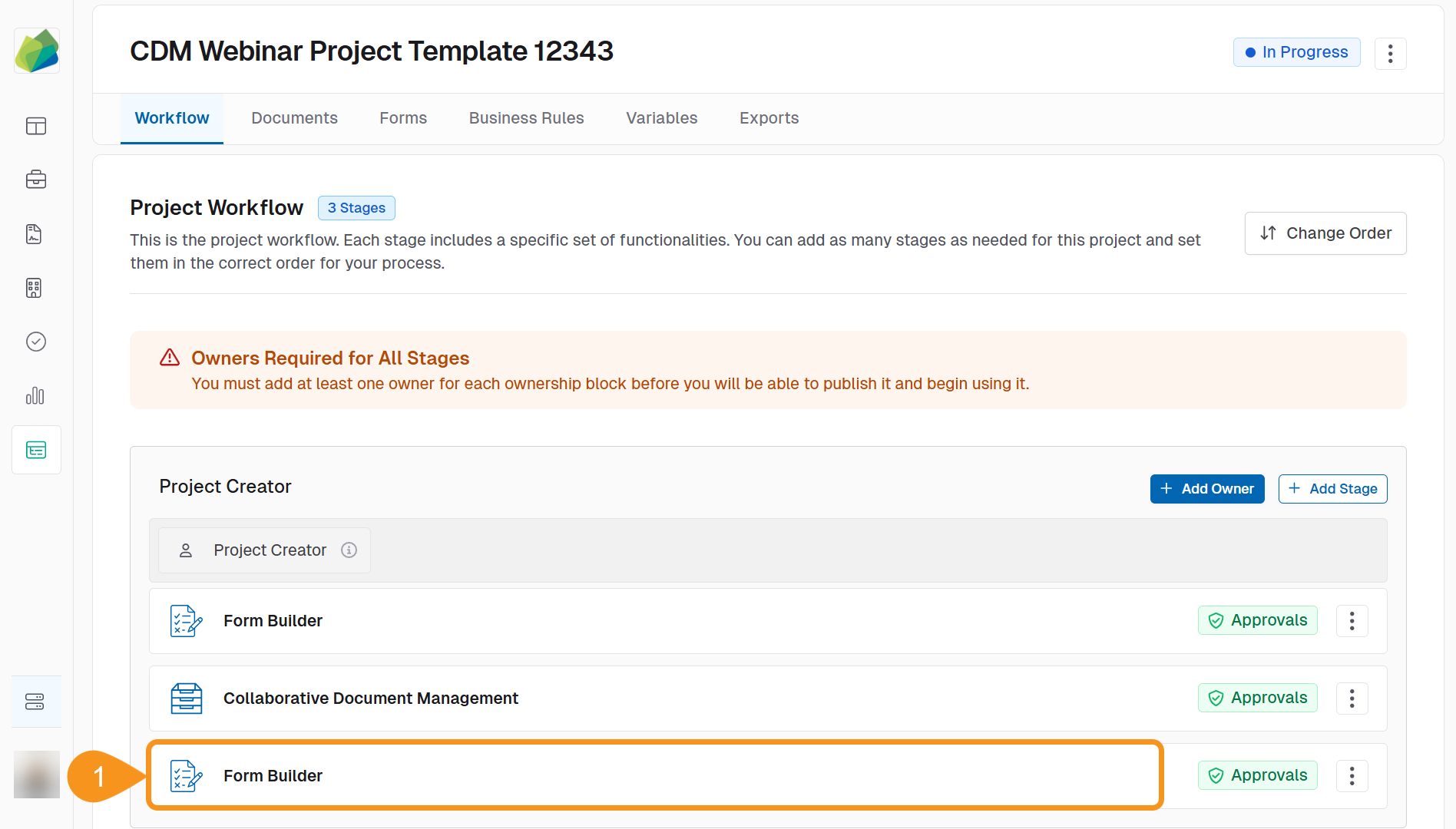 Configure an Approval Workflow
