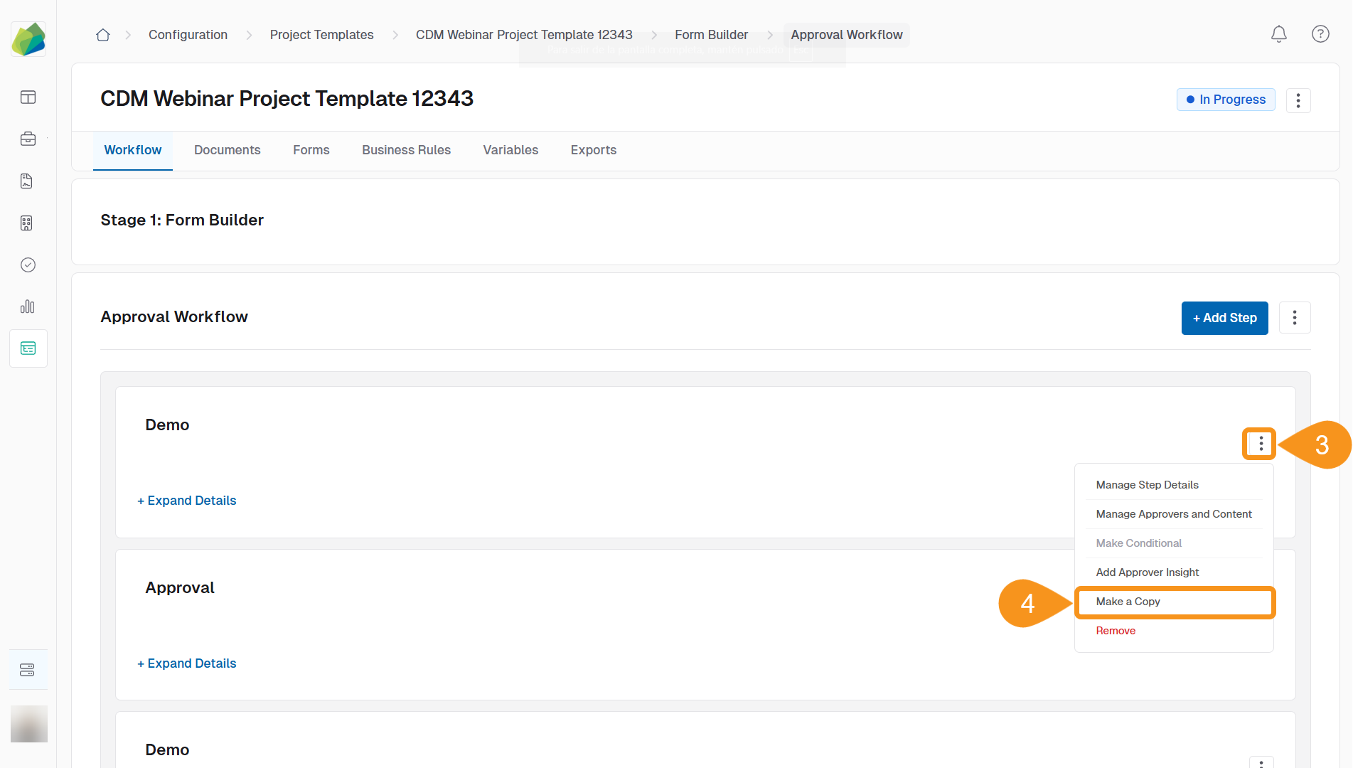 Duplicate Approval Steps 1