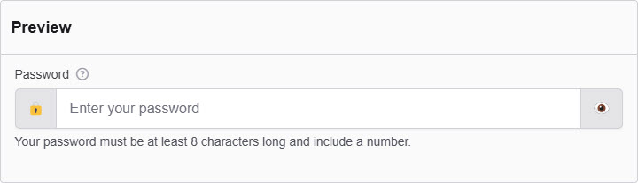 Basic component Password 1-1