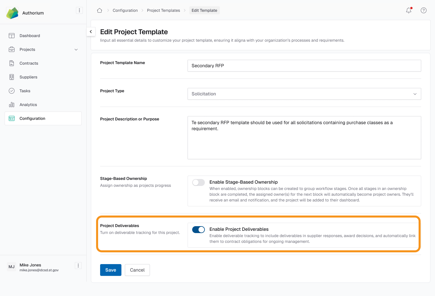 Project Deliverables and Assignment/Award v1
