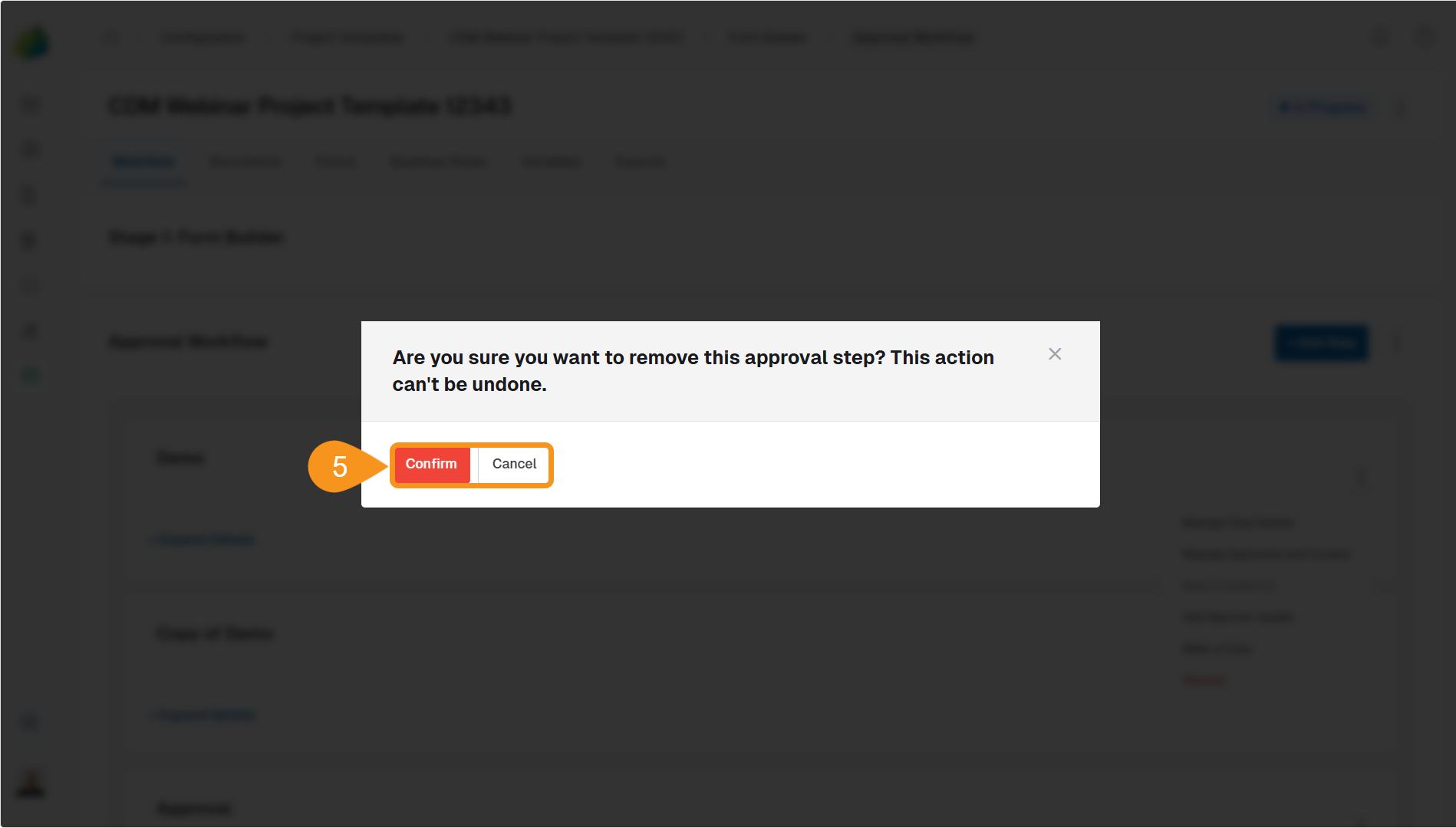 Remove an Approval Step 1-3