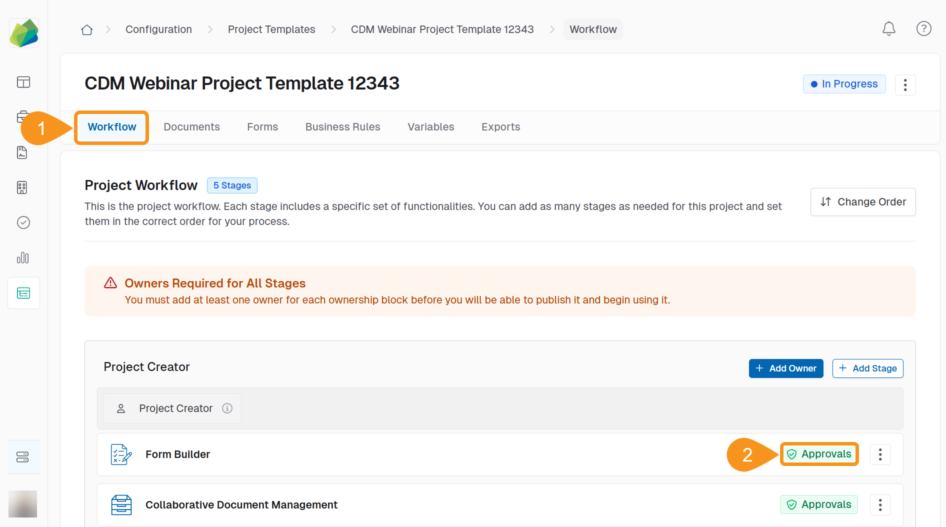 Reorder Approval Steps