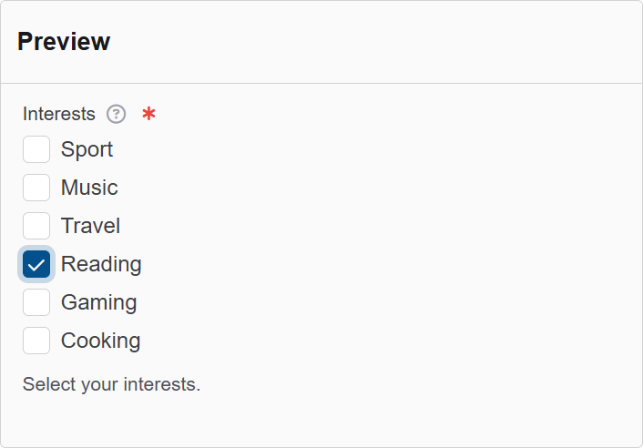 Basic component Select Boxes