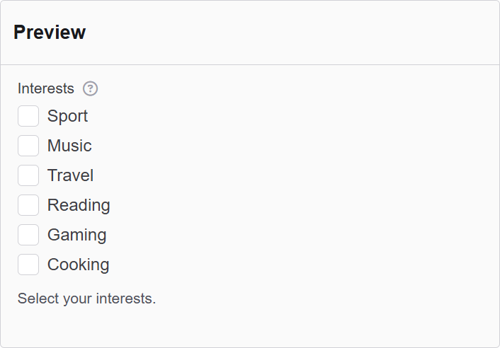 Basic component Select Boxes 3