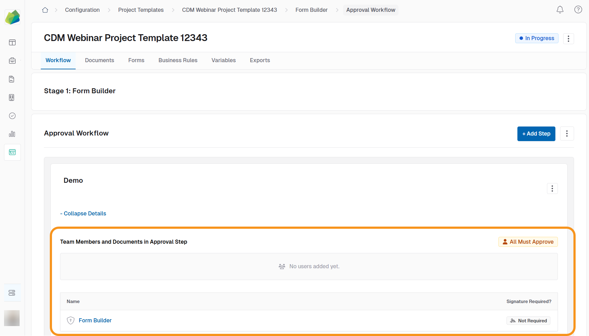 View Approval Step Details 1-2