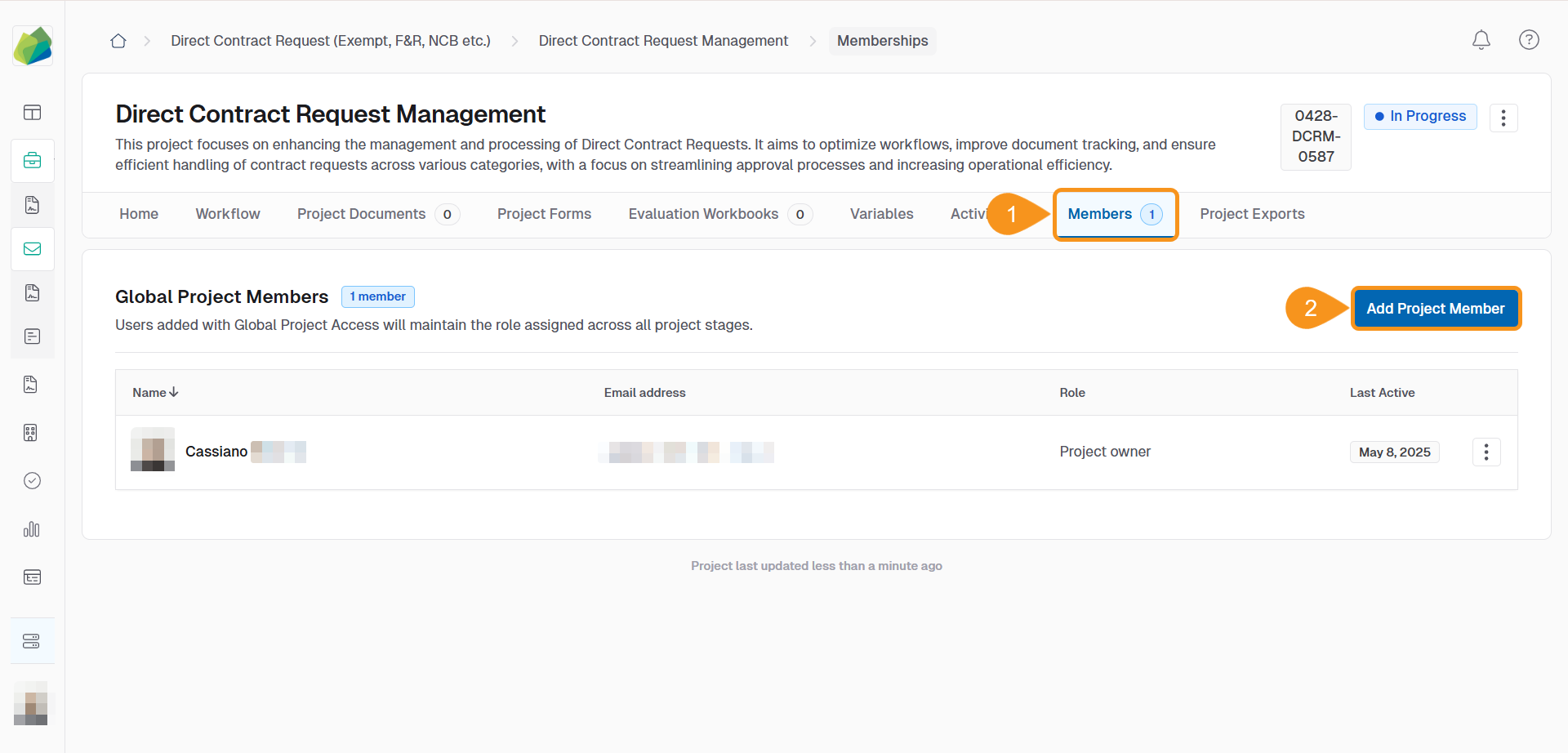 add global project member