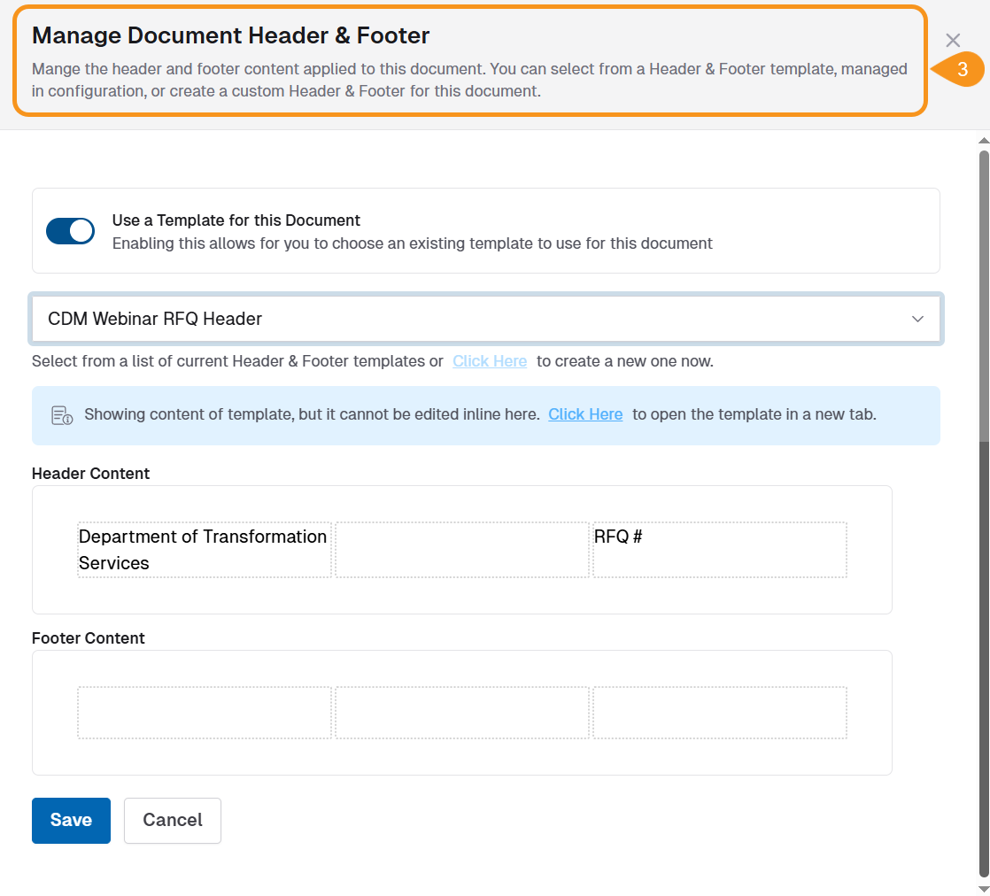Pre-configured Template