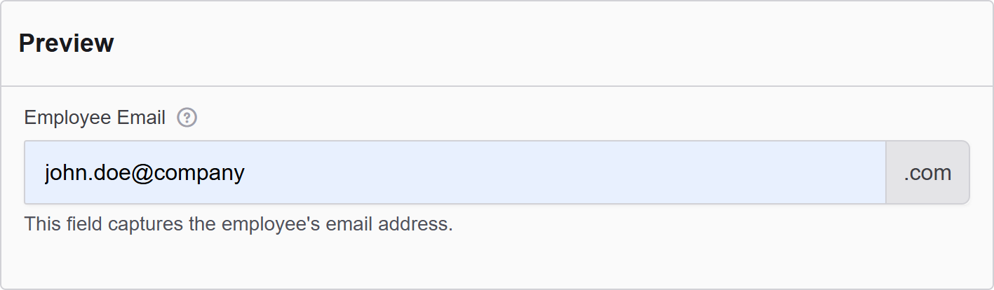 User Field data settings