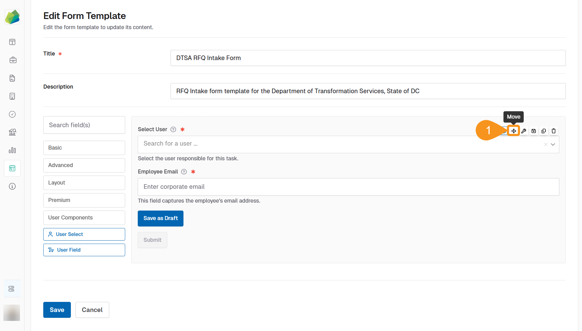 Move User components
