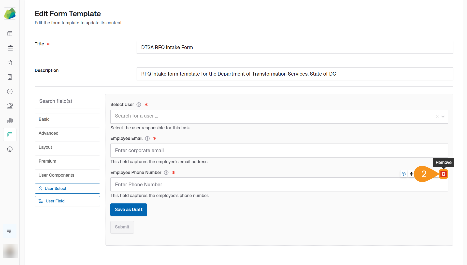 Remove User components